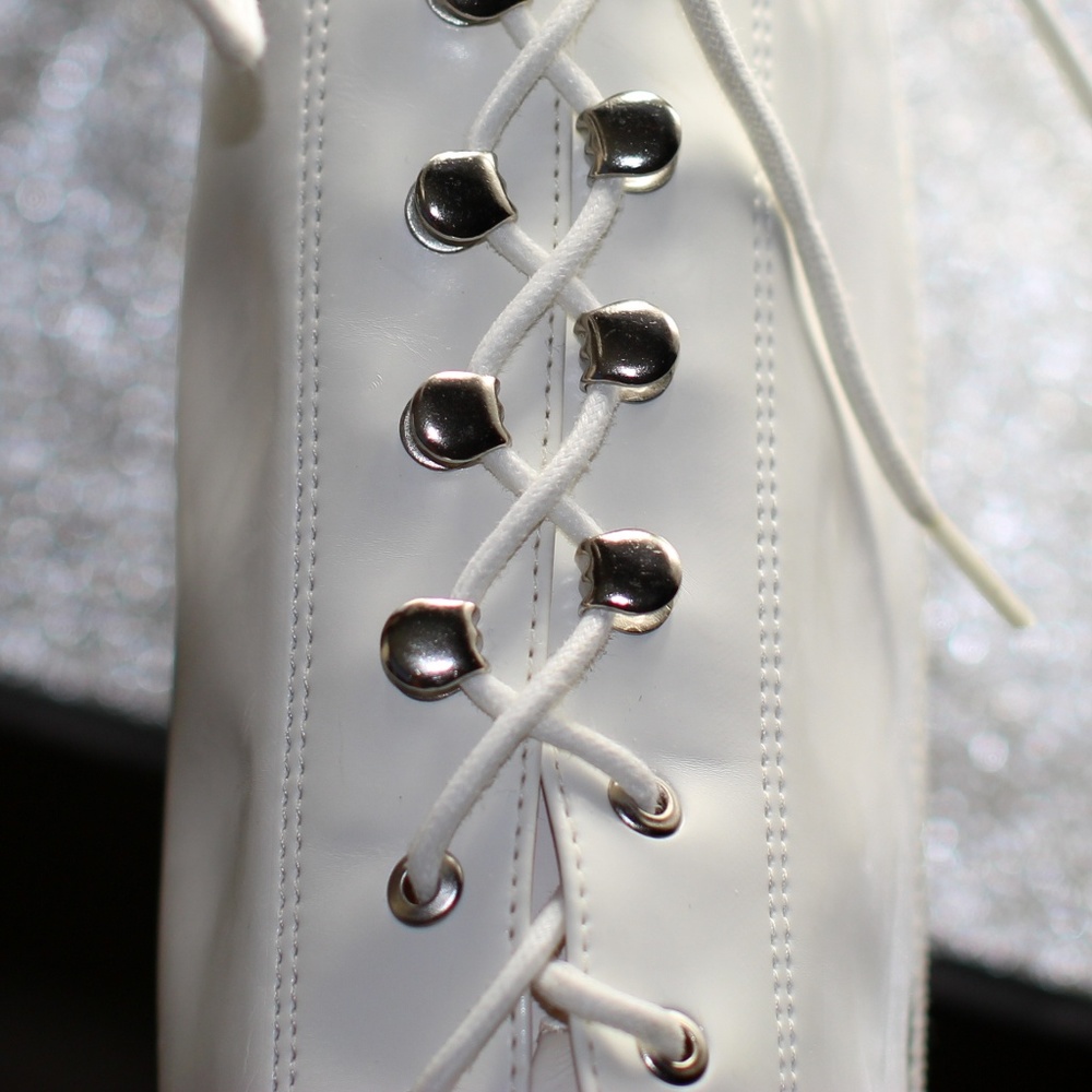 Ultimate Scandal Patent Platform Stiletto Boots - Picture 2 of 8
